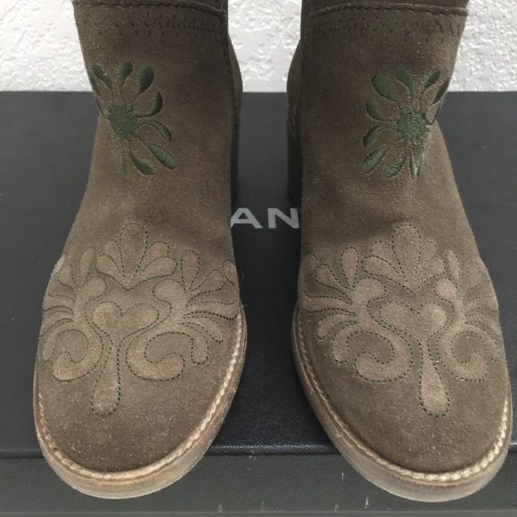 Tall Chanel Suede Boots - Picture 4 of 9